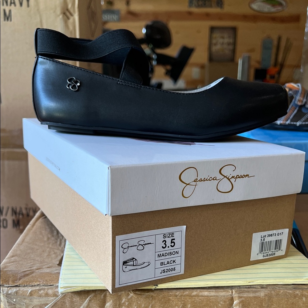 Jessica Simpson Black Madison Mary Jane Ballet Flat